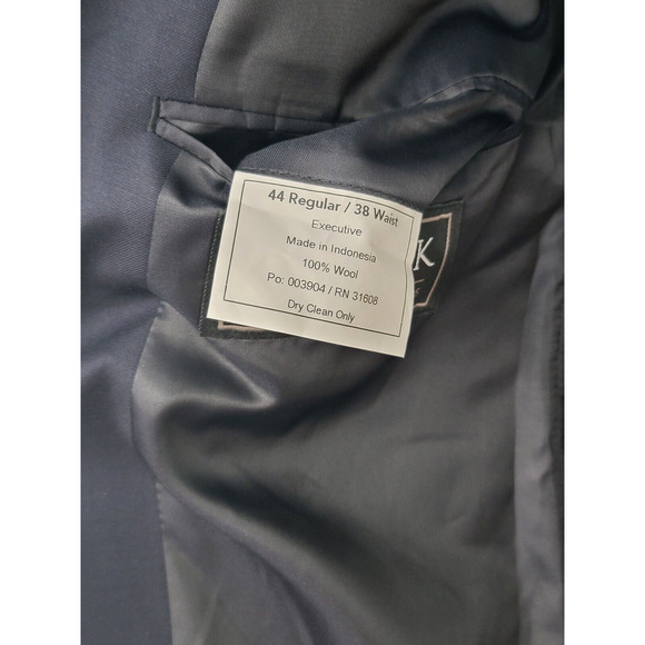 NWT JOS A. BANK Executive Men’s Suit Jacket - Navy Blue, Tailored Fit, 100% Wool - Picture 6 of 6